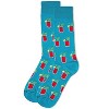 Memoi Men's Bloody Mary's Bamboo Blend Novelty Crew Sock Capri Breeze 10-13 - 3 of 4