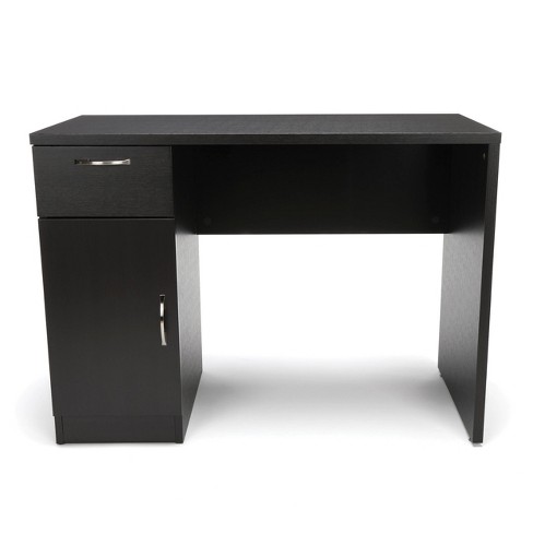 Single Pedestal Solid Panel Office Desk With Drawer And Cabinet