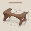 Costway Teak Wood Toilet Stool 7" Squatting Potty Stool for Adults & Kids Pooping Stool - 3 of 4