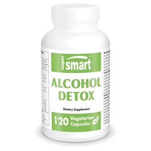 SuperSmart Alcohol Detox (with Milk thistle extract & Vitamin C) - Liver Detox Supplement | Non-GMO & Gluten-Free - 120 Capsules - 1 of 1