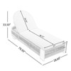 VisioGear Outdoor Chaise Lounge, Patio Lounge Chairs with 1 Side Table and Beige Cushions and Adjustable Backrest, Beige, 79.5"*28.6"*11.98" - 3 of 4