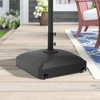 Wellfor Fillable Mobile Square Outdoor Patio Market Umbrella Base - Black - 2 of 4
