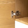 Okak Retro Minimalist Curved Kitchen Sideboard with Gold Handles and Adjustable Dividers for Living Room - 3 of 4