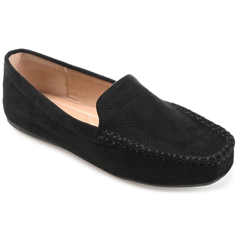 Journee Collection Womens Halsey Comfort Insole Slip On Round Toe Loafer Flats, 1 of 11
