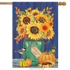 Fall Mason Jar Sunflowers House Flag Autumn Floral 28" x 40" Briarwood Lane - 2 of 4