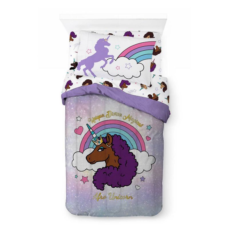 Full Afro Unicorn Kids&#39; Bed in a Bag, 5 of 7