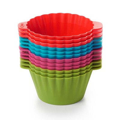 Multicolor Silicone Baking Cups, Set of 12 + Reviews