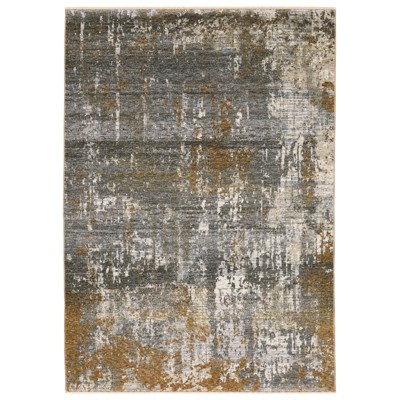 Oriental Weavers Hayden HAY06 Grey/ Gold Indoor Area Rug - 5'3" x 7'6"