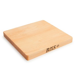 John Boos Small Chop-N-Slice Maple Wood Cutting Board for Kitchen, Reversible Edge Grain Square Butcher Boos Block - 1 of 4