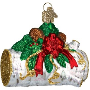 Old World Christmas Glass Blown Tree Ornament, Yule Log - 1 of 3