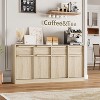 Sideboard Buffet Cabinet with 2 Drawers, 31.5" Large Coffee Cabinet with Storage, Modern Storage Buffet Table for Kitchen Dining Room - 4 of 4