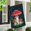 Welcome Friends Mushroom Garden Linen House Flag - image 2 of 2