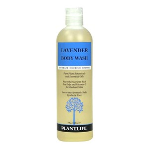 Plantlife Lavender Body Wash – GMO & Gluten-Free, Gentle & Moisturizing, Natural Ingredients, Made in the USA, 14 oz - 1 of 4
