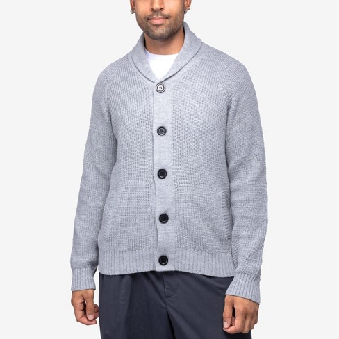 X Ray Men s Big And Tall Shawl Collar Cardigan In Grey Size 5x Large Target