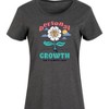 Women's - Instant Message - Personal Growth Isn't Always Easy Graphic T-shirt Dress - 2 of 4