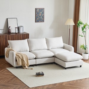99'' Fabric L-Shaped Modular Sectional Sofa with Free Combination, 4-Piece Modular Set - 1 of 4