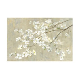 Trademark Fine Art -Danhui Nai 'Dogwood In Spring Neutral Crop' Canvas Art - 1 of 4