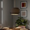 Hudson and Canal 16" Wide 2-Light Pendant with Tiered Fabric Shade - 4 of 4