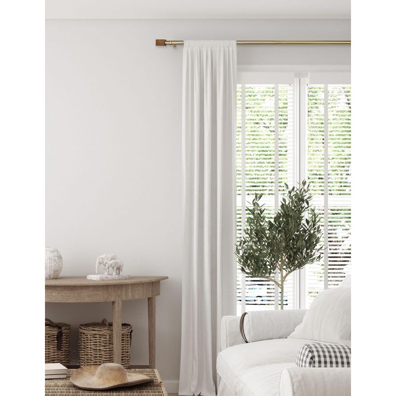 Linen Avenue Wood Rectangle Curtain Rod, 2 of 8