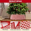 Christmas Tree Collar, 33.5 Inch Diamond Pattern Christmas Tree Skirt with 2 Clips, Tree Collar for Artificial Trees, Xmas Holiday Home Decor - 4 of 4