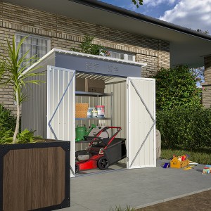 Mlmh & Kngwa 71.7"H Weather-Resistant Metal Storage Shed - 1 of 4