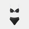 Women's Chic Olive Green/Black Colorblock Bikini Top - Cupshe - 3 of 4