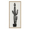 Kate and Laurel Sylvie 664 Cactus In Pot BW Framed Canvas by Teju Reval of SnazzyHues - 2 of 4