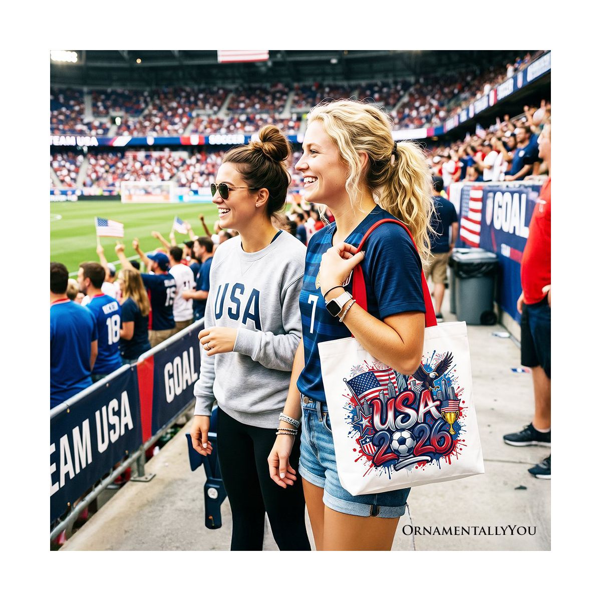USA 2026 Soccer Cup Global Championship Tote Bag, Fans Football Gift Shopper| OrnamentallyYou - thumbnail 5