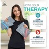 Allsett Health 4 Pack Reusable Ice Packs for Injuries - Soft with Velvet Fleece Fabric | Flexible Hot and Cold Gel Ice Pack Set - 10 x 6 Inches Grey - 4 of 4