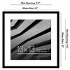 Americanflat 13x13 Picture Frame  - Use as 10x10 Frame with Mat or Display 13x13 Photo Without Mat - Streamline Collection - Black - 2 of 4