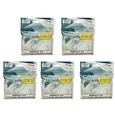 Dragon Shield 5 Packs Dragon Shield Inner Sleeve Sideloader Clear Standard Size 100 ct Card Sleeves Value Bundle!