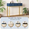 KIGFTSOD Sleek Console Table with Storage, Narrow Console Table with Two Drawers with Stripe Design for Living Room Hallway Entryway - 4 of 4