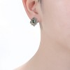 Guili Green or Blue Glow 14K Gold & Rhodium Plated Cubic Zirconia Stud Earrings – A Timeless & Elegant Touch for Any Outfit - 2 of 2