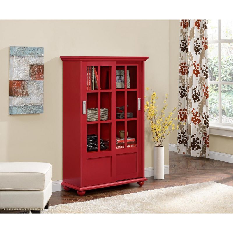 Ameriwood Home Aaron Lane Bookcase with Sliding Glass Doors, 3 of 5