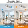 Parrot Uncle 52" Modern Chrome Crystal Ceiling Fans with Light and Remote Flush Mount Chandelier - 4 of 4