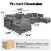 GDFStudio Rutherford Modern 6 Seater Sectional Sofa with Storage Console and Cup Holders - 3 of 4