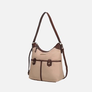 MKF Collection Harper Vegan Color Block Leather Women’s Shoulder Hobo Bag by Mia K - 1 of 4
