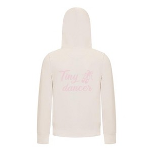 Everyday Kids Ballerina Tiny Dancer Girls Zip Up Hoodie – Pink Ballet Slippers Sweatshirt - 1 of 4