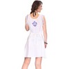 HAPPY BAY women's Vacation Casual Swim Holiday Beachwear Summer Beach Dress Short Hawaiian Bathing Suit Cover Ups for Women Large Blue Solid - 2 of 4