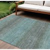 Teal Blue And Brown Geometric Washable Indoor Outdoor Area Rug - 2 of 4