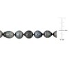 EVERLY JEWELRY | Sterling Silver 8-11mm Natural-Shape Black Tahitian Cultured Pearl Strand Necklace, 18 inc - 2 of 4