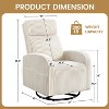 Yaheetech Corduroy Swivel Nursery Glider Chair Rocker Chair - image 3 of 4