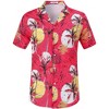 Men's Hawaiian Short - Sleeve Shirt, Classic Aloha Button - Down, Casual Beach Party Vacation Top - 3 of 4
