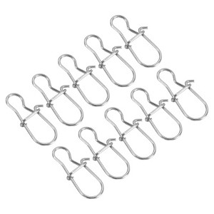 Unique Bargains Stainless Steel Quick Lock Design Fishing Snaps 100 Pcs - 1 of 4