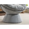 Lyngins Oversized Swivel Accent Chair with Round Swivel Base,Upholstered Living Room Chair,Papasan Chair for Bedroom - 3 of 4