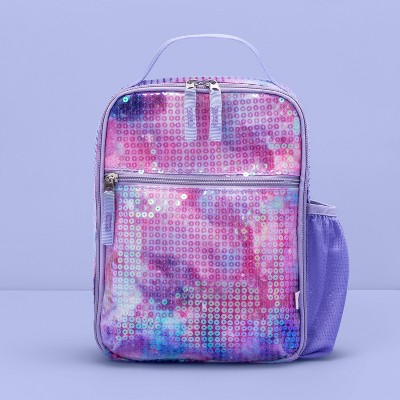 pink sequin lunch box