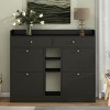 50.7" Narrow Shoe Storage Cabinet with Flip Drawers and 2 Shelves, Modern Entryway Organizer for 19 Pairs-3irtyhousy - 2 of 4