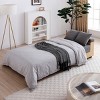 84"Convertible Couch Bed Multifunctional Folding Sofa Bed Couch With Storage Ottoman,2 Seater Couch Sofa With Storage And Cup Holder-Cuddlewood - 3 of 4
