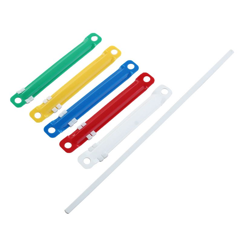 Unique Bargains Plastic 2-Hole Paper File Document Binding Fasteners Colorful 25 Pcs, 2 of 4