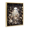 Stupell Industries Bookish Ghost & Flowers Floating Frame Canvas Art - 2 of 4